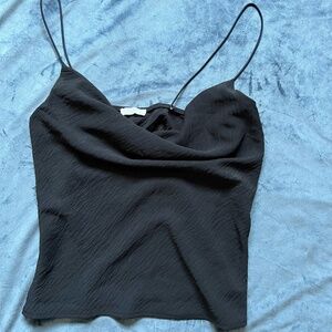 Black Cowl Neck Tank Size S